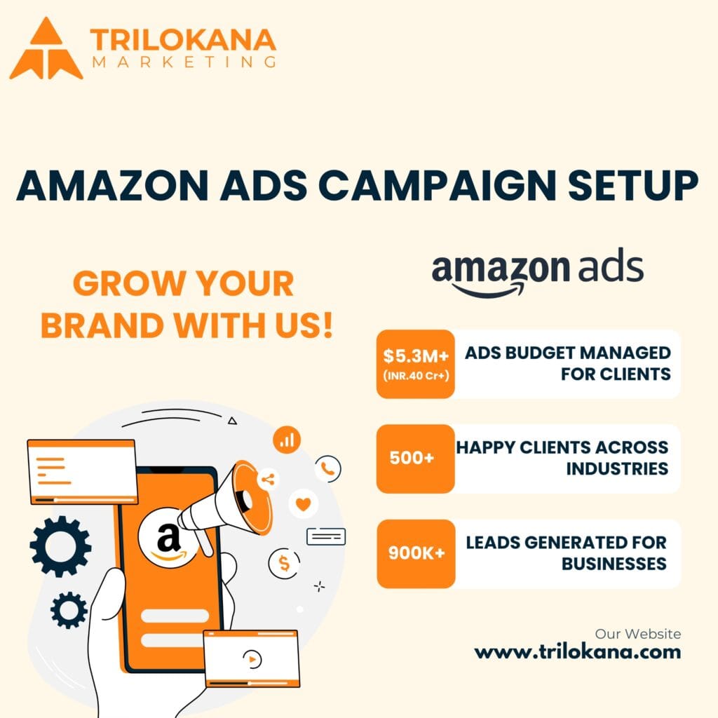 Amazon Ads Campaign Setup Cost & Packages - Trilokana Marketing